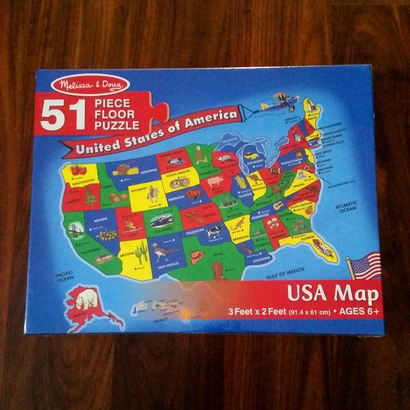 melissa & doug usa map floor puzzle